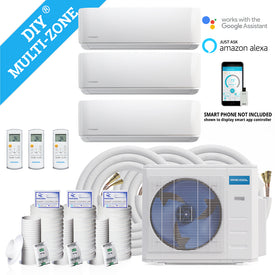 MRCOOL DIY 27K BTU 3-Zone Heat Pump Condenser with 9K+9K +12K Air Handler
