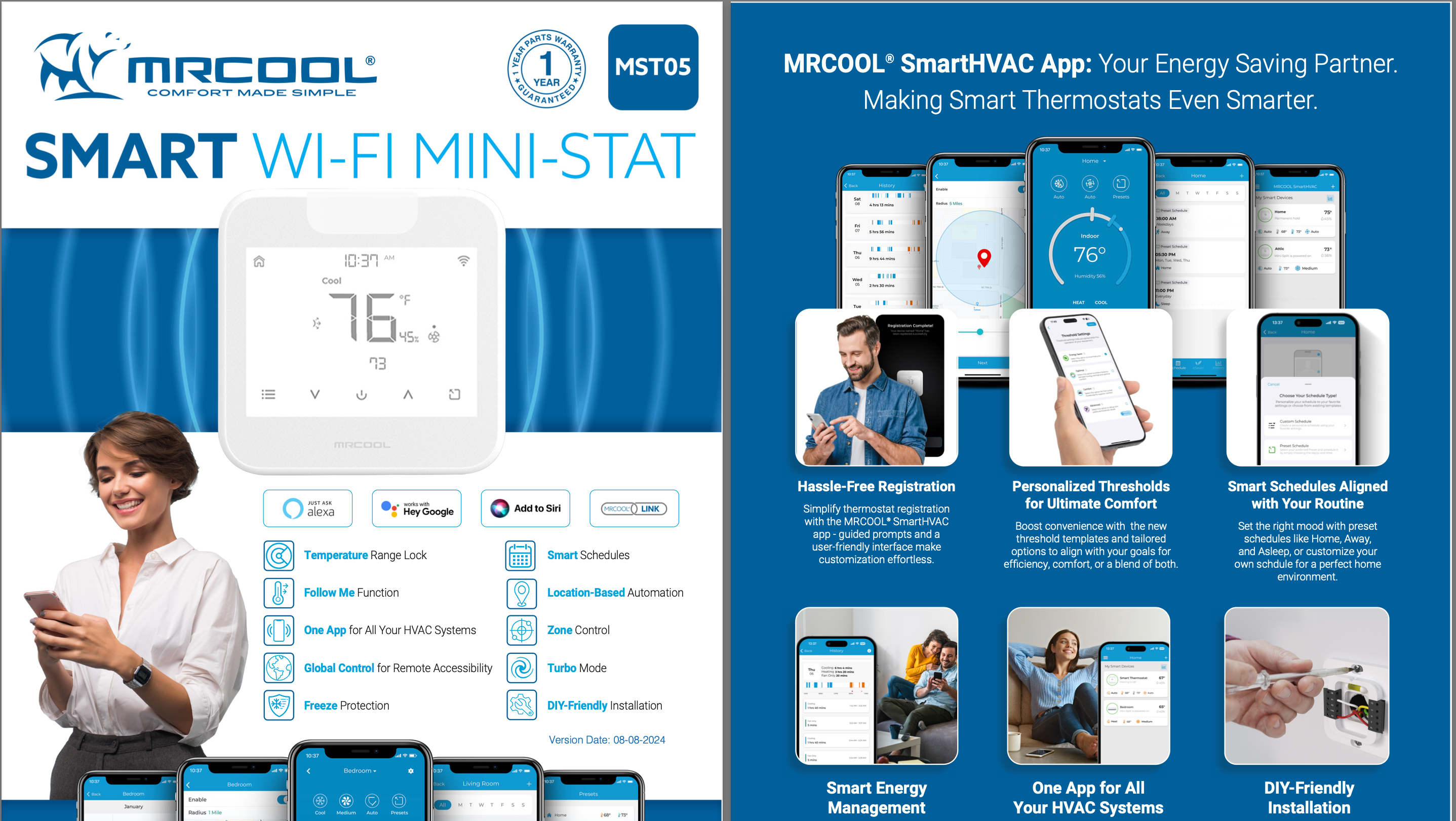 MTST05  MrCool Mini Stat Thermostat for Ductless Mini Split - Best-AirPurifier