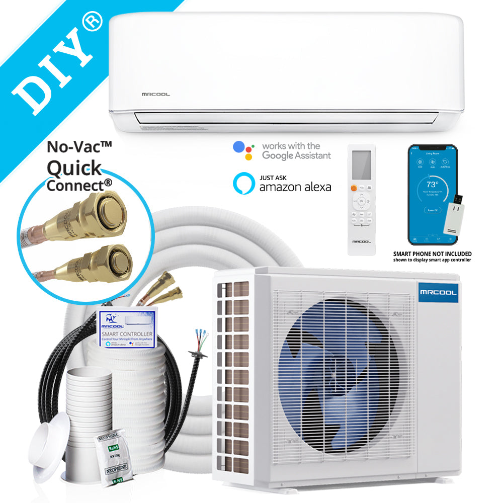 MrCool DIY 4th Gen 18K BTU 2-Zone Condenser with 9K+9K Mini-Split Air Handler - Best-AirPurifier